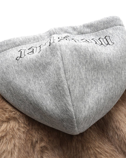 TALKLESSFASHION American Faux Fur Cropped Layered Jacket