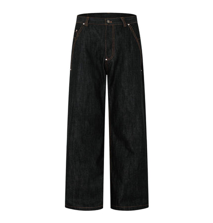 TALKLESSFASHION American retro cleanfit straight-leg jeans for men and women, versatile loose and casual, slimming long pants