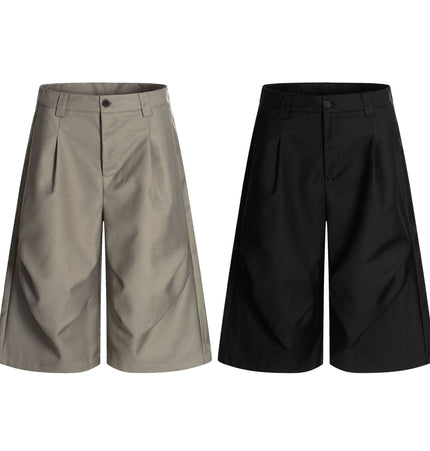 TALKLESSFASHION American Retro Drapy Pleated Suit Pants