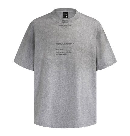 TALKLESSFASHION American retro half-spray abrasion wash design sense short sleeve T-shirt for men and women street fashion brand hip-hop loose body shirt