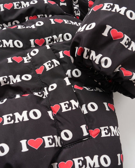 TALKLESSFASHION American Retro Love Letters Cropped Puffer