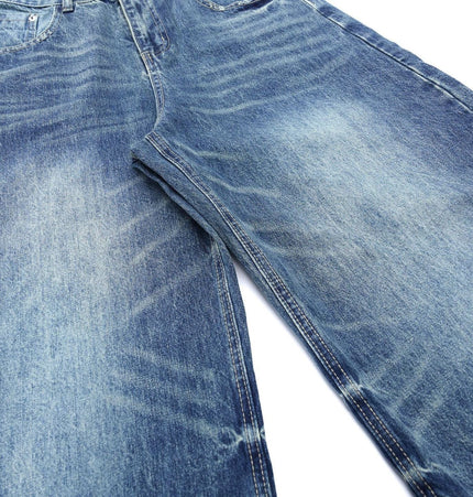 TALKLESSFASHION American retro silhouette scimitar jeans--2122