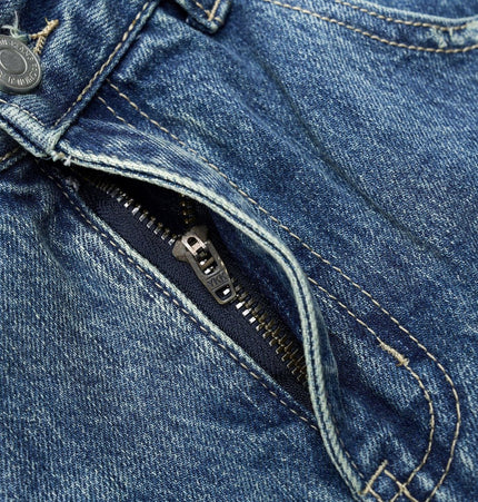 TALKLESSFASHION American retro silhouette scimitar jeans--2122
