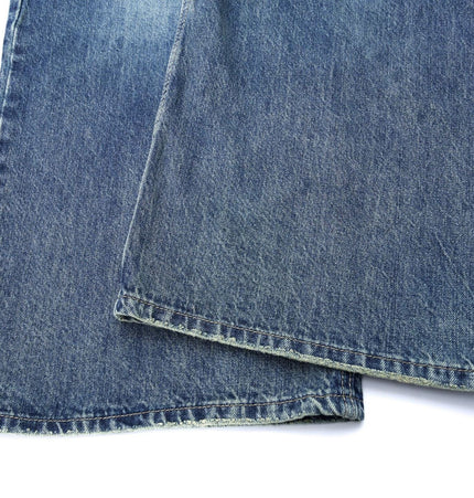 TALKLESSFASHION American retro silhouette scimitar jeans--2122