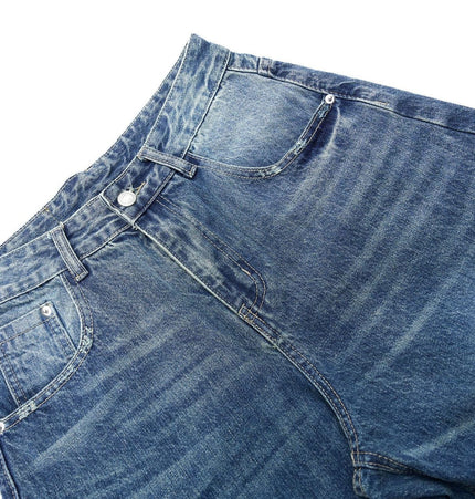 TALKLESSFASHION American retro silhouette scimitar jeans--2122