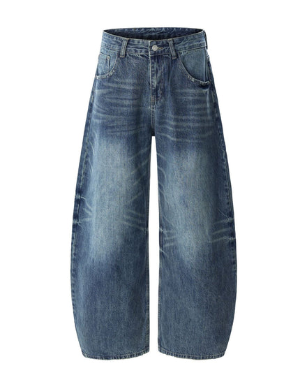 TALKLESSFASHION American retro silhouette scimitar jeans--2122