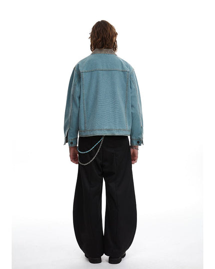 TALKLESSFASHION American retro simple loose Unisex jacket—-7085