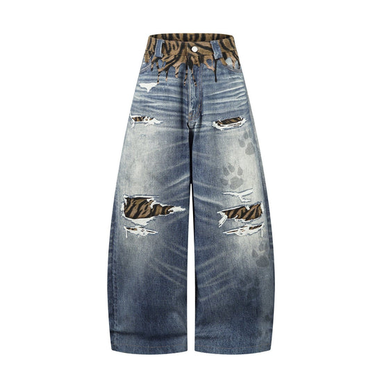 Tiger Stripe Wide Jeans