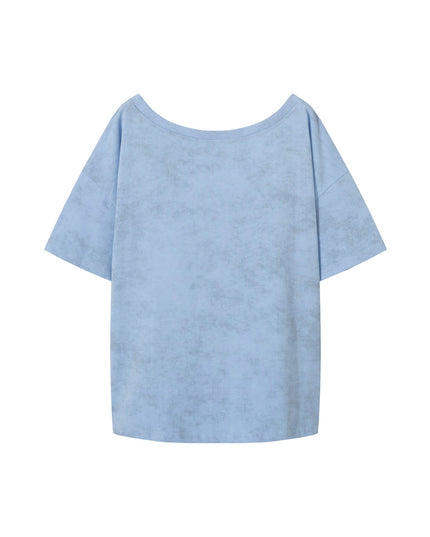 TALKLESSFASHION American Sweet Cool Butterfly Off-the-Shoulder Short Sleeve T-Shirt Women's 2025 Summer Lazy Style Hot Girl Loose Casual Slanted Shoulder Top