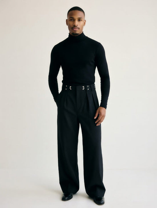 Striped Scimitar Wide-Leg