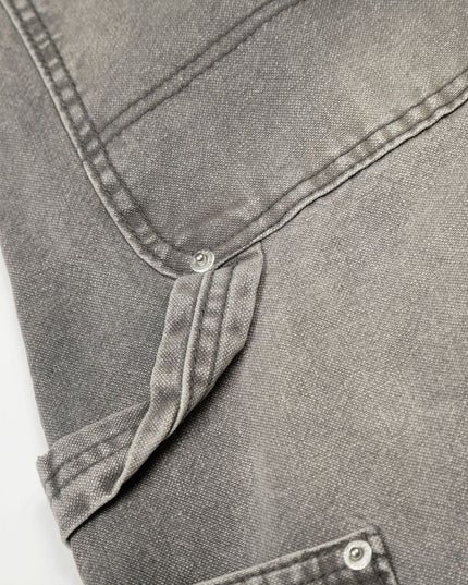 TALKLESSFASHION American wasteland style distressed jeans men deconstruct niche design loose straight wide-leg cargo pants women