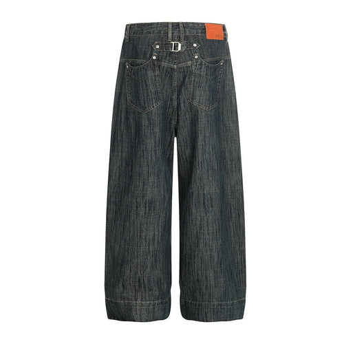 THETLSTUDIO Bamboo Texture Wide-Leg Jeans