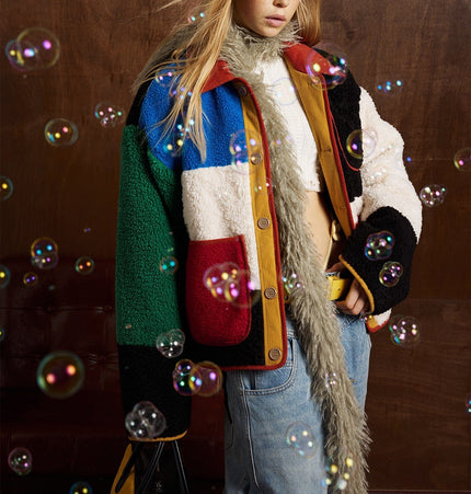 TALKLESSFASHION Bauhaus Geometric Lambswool Jacket