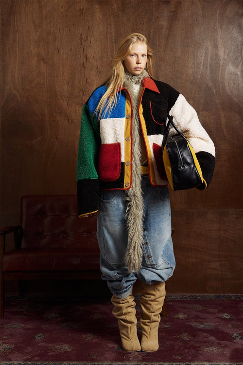 THETLSTUDIO Bauhaus Geometric Lambswool Jacket