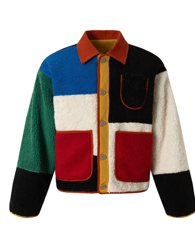 TALKLESSFASHION Bauhaus Geometric Lambswool Jacket