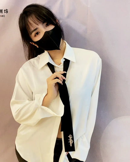 TALKLESSFASHION BEE English Flat Tie Le Chao flat head tie