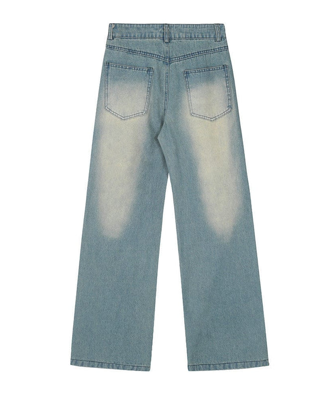 TALKLESSFASHION Beggar Ripped Patch Embroidered Letter Jeans