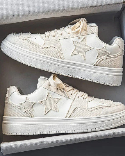 TALKLESSFASHION Beige / 40 5 Star Thick-soled sneaker -------6953