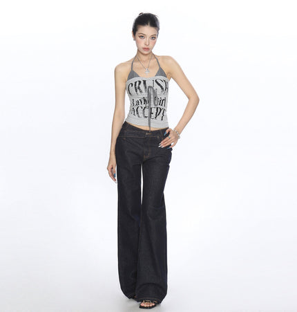 TALKLESSFASHION BIGGOLD American hot girl halterneck lace-up vest camisole female summer hot girl pure desire fake two-piece bandeau top