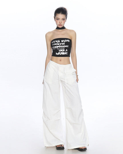 TALKLESSFASHION BIGGOLD American hot girl letter halterneck bandeau vest women's summer design sense personality slimming slimming top