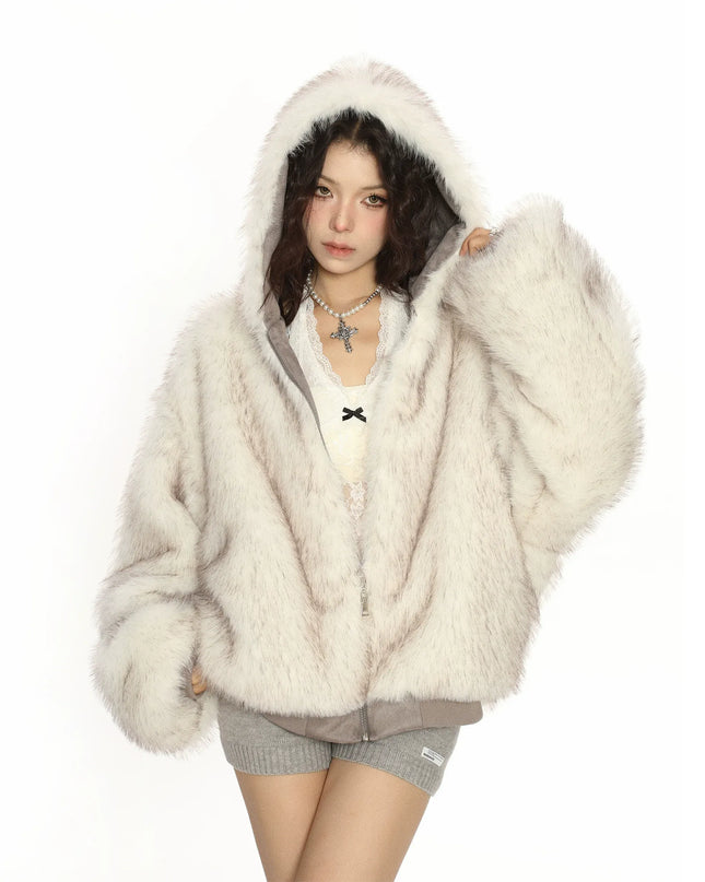 TALKLESSFASHION BIGGOLD suede reversible eco-friendly fur cotton jacket women's winter thickened warm flight jacket tide