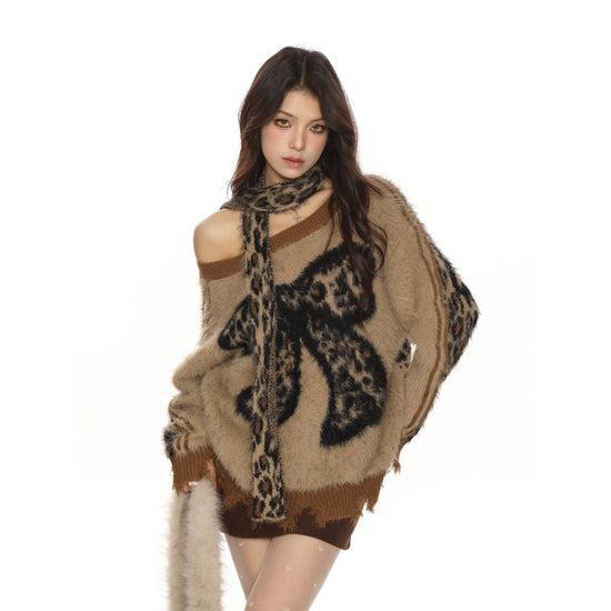 Leopard Bow Sweater