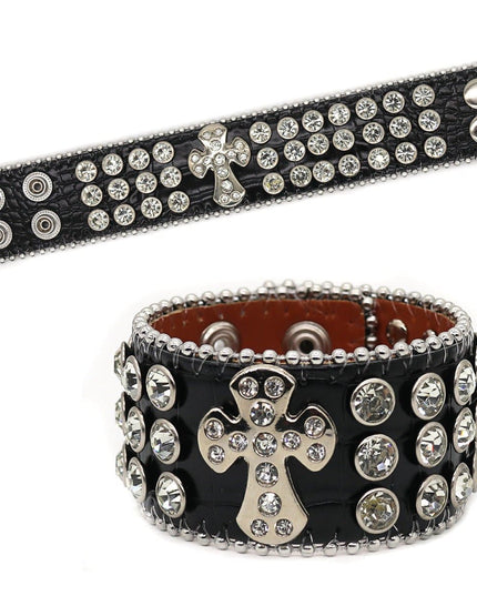 TALKLESSFASHION Black and White Cross 2 hip-hop punk hand band