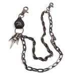 Black cowhide eagle claw trousers chain gun black