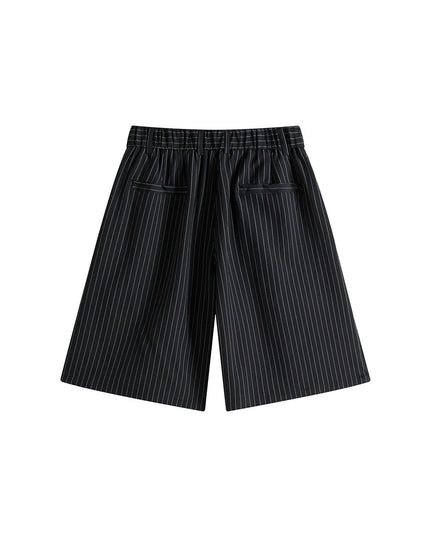 TALKLESSFASHION Black / L Cropped wide-leg retro Jorts ----7083