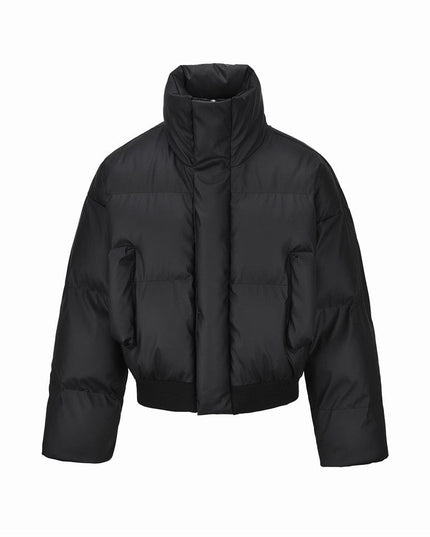 TALKLESSFASHION Black / L Turtleneck Cotton-padded Jacket&Coat—7760