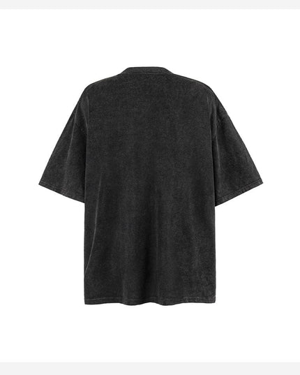 TALKLESSFASHION Black Wash Printed T-Shirt