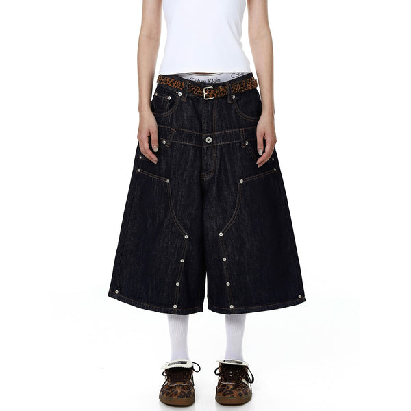 Deconstructed Topline Riveted Cargo Shorts