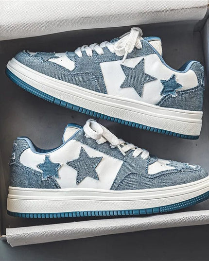 TALKLESSFASHION Blue / 40 5 Star Thick-soled sneaker -------6953