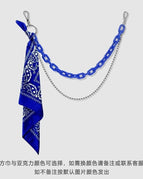 Blue square + dark blue double chain
