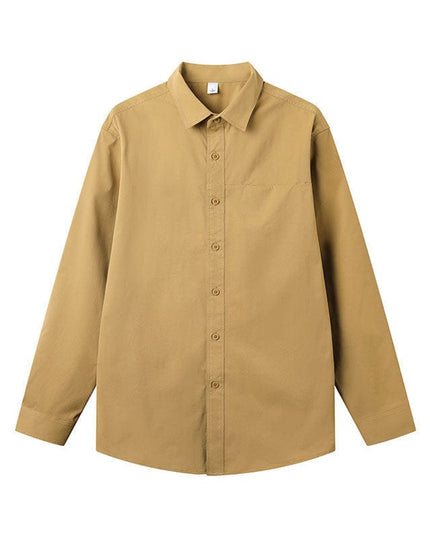 TALKLESSFASHION Brown / 2XL One Color Long Sleeve Shirt—1802