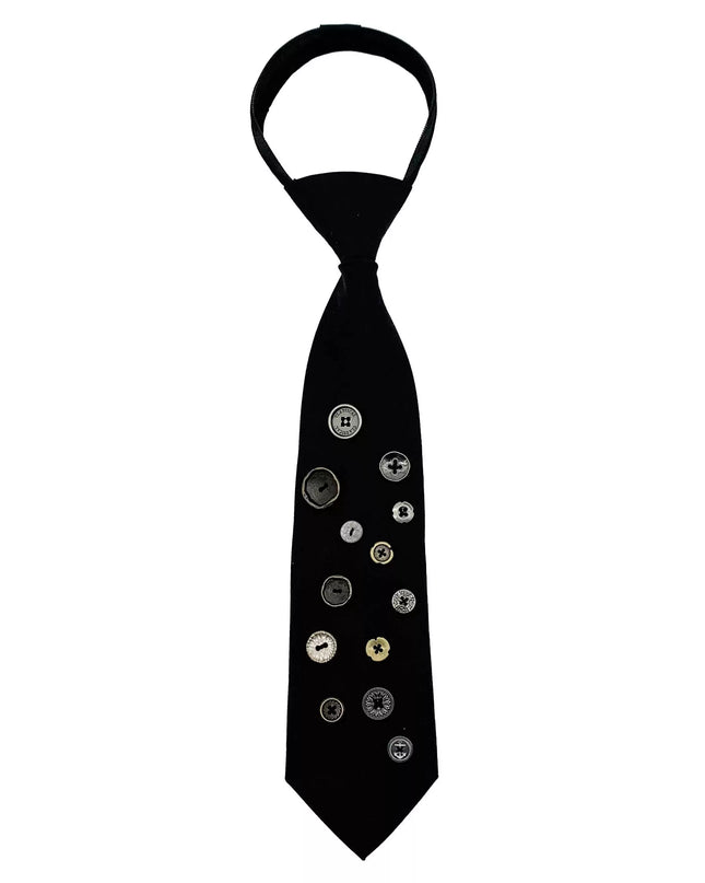 TALKLESSFASHION Button tie Le Chao ornament black button tie