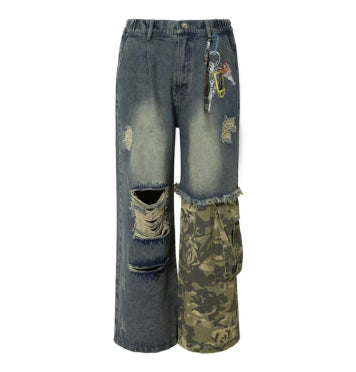 Camo Contrast Jeans