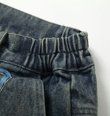 TALKLESSFASHION Camouflage Contrast Stitched Jeans