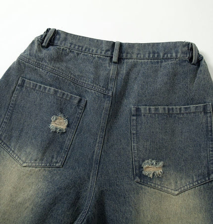 TALKLESSFASHION Camouflage Contrast Stitched Jeans