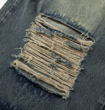 TALKLESSFASHION Camouflage Contrast Stitched Jeans