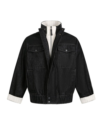 TALKLESSFASHION Chaotic Contrast Patchwork Street Jacket