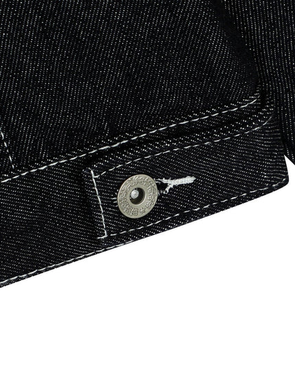 TALKLESSFASHION Chaotic High Street Individuality Design Loose Denim Jacket