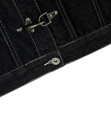 TALKLESSFASHION Chaotic High Street Individuality Design Loose Denim Jacket