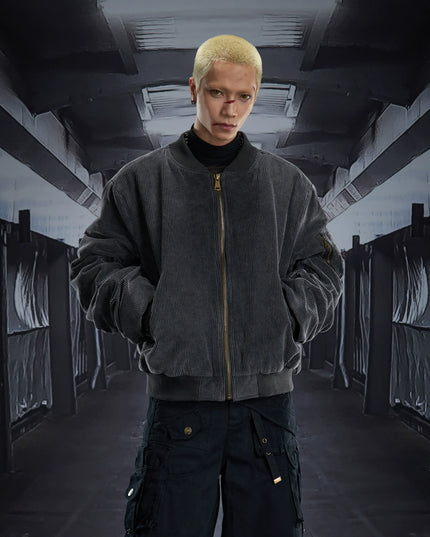 TALKLESSFASHION Corduroy Shruffle Thickened Jacket