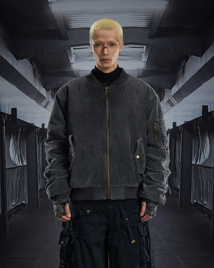 TALKLESSFASHION Corduroy Shruffle Thickened Jacket