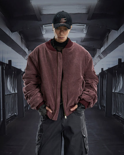 TALKLESSFASHION Corduroy Shruffle Thickened Jacket