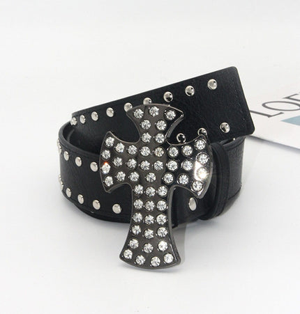 TALKLESSFASHION Crack studded faucet alloy belt belt subculture style hiphop punk rock hip hop personality