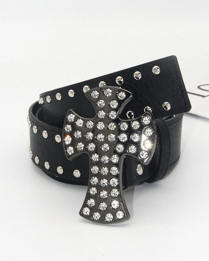 TALKLESSFASHION Crack studded faucet alloy belt belt subculture style hiphop punk rock hip hop personality