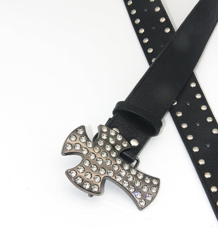 TALKLESSFASHION Crack studded faucet alloy belt belt subculture style hiphop punk rock hip hop personality