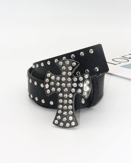 TALKLESSFASHION Crack studded faucet alloy belt belt subculture style hiphop punk rock hip hop personality